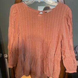 American Eagle Outfitters Women's Peach Blouse